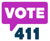 Vote 411 logo and link
