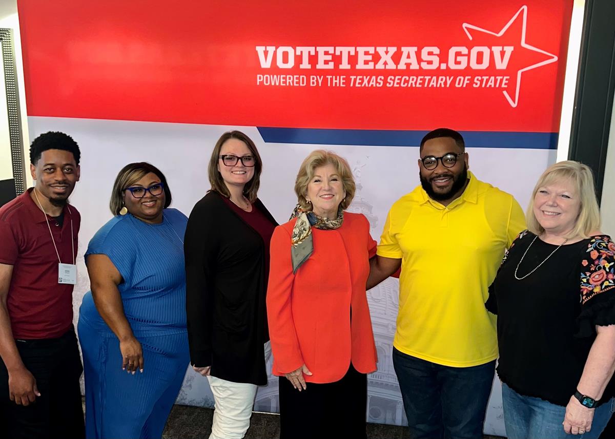 Liberty County Elections Department Staff with Jane Nelson, Texas Secretary of State